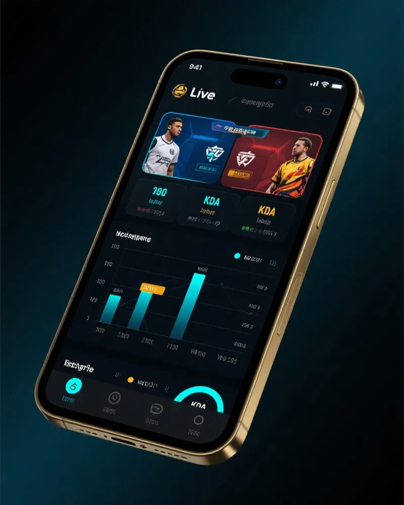 英雄联盟赛事数据APP界面展示